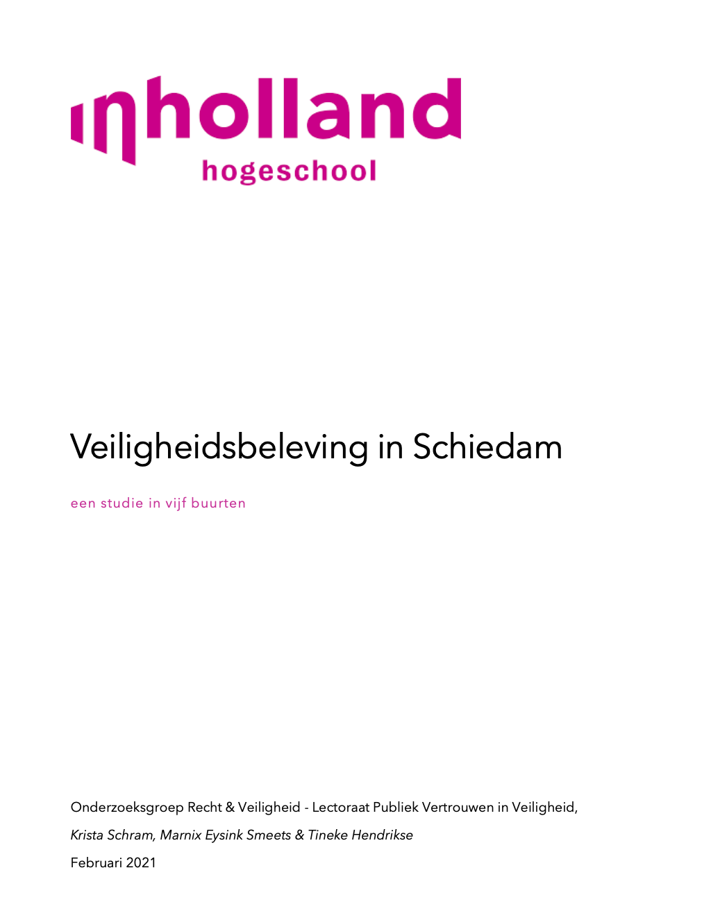 Veiligheidsbeleving in Schiedam