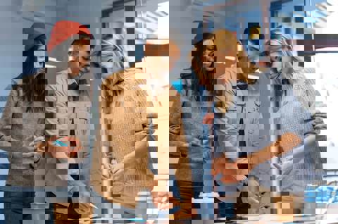 International students collaborating