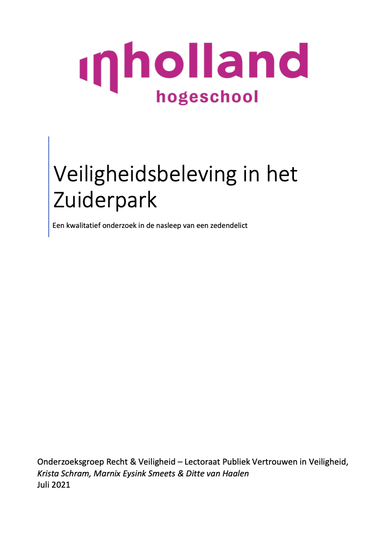 Veiligheidsbeleving in het Zuiderpark