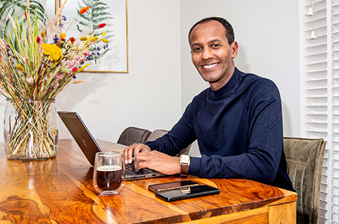 De werkplek van Abdi