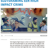 Maak van online slutshaming een high impact crime