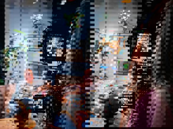 Creative Business students work on a media assignment